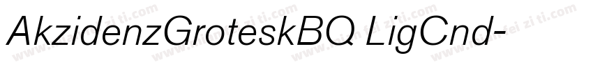 AkzidenzGroteskBQ LigCnd字体转换